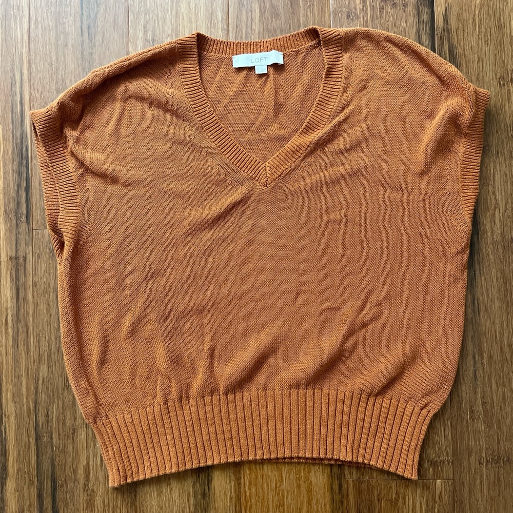 Cozy Orange V-Neck Sweater